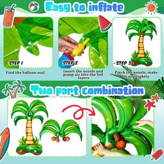2 Pcs Inflatable Palm Trees 52 Inch Giant Blow up Palm Tree Hawaiian Party De…