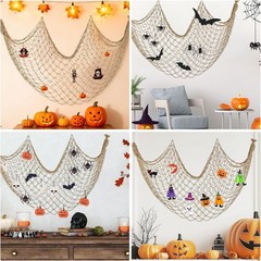 Decorative Fishing Net 2 Pack 80×40 Inch Large Caramel Fish Net Decor for Wall