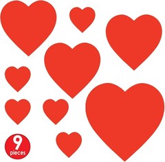 Packaged Printed Heart Cutouts