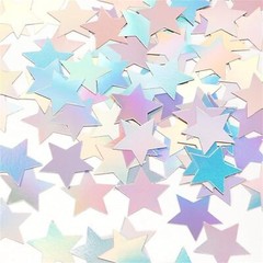 100pcs Biodegradable Confetti Laser Silver Confetti Holographic Table Decorat…