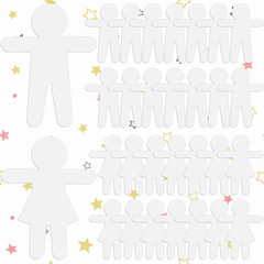 108 Pcs People Shaped Paper Cutouts 5.9×4.5 Inch Paper Shapes Cutouts Multicultu