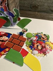 9 PCS Super Mario Cartoon Honeycomb Centerpieces Birthday Party Supplies