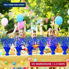 6 Pcs Metallic Foil Star Burst Table Centerpieces Patriotic Decoration for Weddi