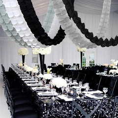 Black White-Silver Party-Decorations Streamers Garland – 157Ft Graduation Four-L