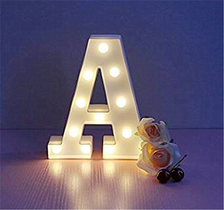 LED Light Up Alphabet Letter & Symbol Sign Christmas Birthday Party Decorations