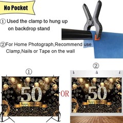 Elegant Glitter Black Gold Balloons Backdrop