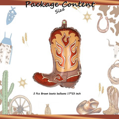 Western Boot Balloons Wild West Birthday Bachelorette Theme Party 2 Pcs | Wester
