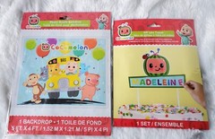 COCOMELON 5′ x 4′ Party Backdrop Birthday Banner & Cake Topper Decoration Child