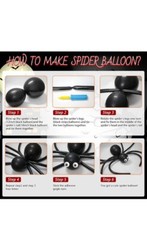 Halloween Balloon Garland Arch kit with Spider Web and 3D Bat Sticker