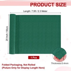 7.5ft Long 20″ Width Green Crepe Paper Roll Crepe Paper Decoration