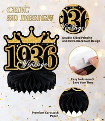 9 Pcs 90th Decoration for Men 90th Centerpieces for Tables Decorations Cheers…