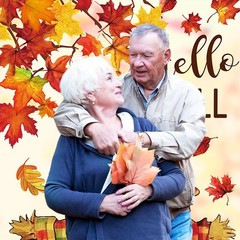 Fall Door Banner Cover Scarecrow Pumpkin Leaves Hanging