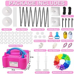 Balloon Arch Kit and Balloon Pump Electric, 10ft Wide Adjustable Balloon Arch…