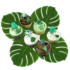 Hopeak Artificial Palm Leaves 24 Pieces 11.4»x 13.4» (24 Pieces), Green