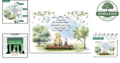 7x5ft Winnie Bear Party Backdrop for Boys with Balloon and Cake Table Banner