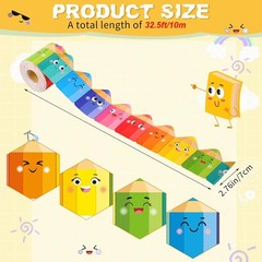 7cm*10M Peel & Stick Border, Pencil Chalkboard Pattern Tape for Room Wall Art