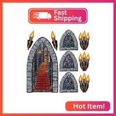 Stairway, Window & Torch Props Party Accessory (1 count) (9/Pkg)