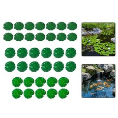 Floating Lotus Leaves Artificial Set for Ponds Aquariums and Fish Tanks 36