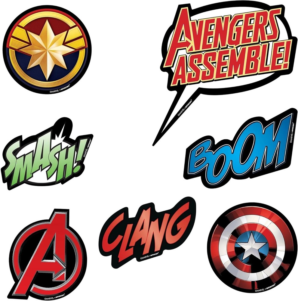 Marvel Avengers Powers Unite Superhero Birthday Party Decoration Vinyl Cutouts