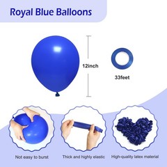 Royal Blue Balloons 12 inch, 50 Pack Royal Blue Latex Party Balloons Helium Q…