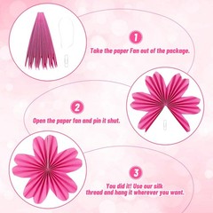 Paper Fans Party Decorations Paper Flowers Decorations for Wall Classroom Flo…