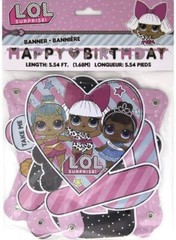 4X LOL Surprise Dolls Happy Birthday Letter Banner Girls Party Decoration.