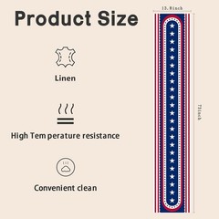 Durable Patriotic Table Runner – Ideal for July 4th Celebrations & Memorial Day