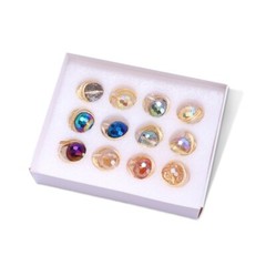 12PCS Decorative Colorful Glass Pendants Crystal Prism Balls for Christmas
