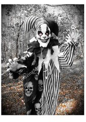 Halloween Animated Clown Hanging Talking Sound Moving Light Up Party Prop Decor