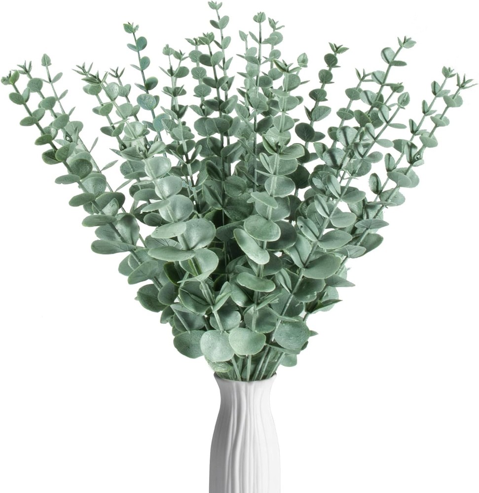 Sukh 24pcs Artificial Eucalyptus Stems – Faux Branches 24 Pcs