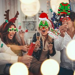 Ugly Christmas Sweater Party Decorations Photo Props 42Pcs Ugly Sweater Photo…
