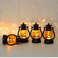Halloween Pumpkin Lanterns Hanging LED Lights Lamp Spooky Decorations for Home