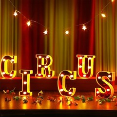 6.3″ Light up Letters Sign Party Decorations Battery Powered Marquee Circus