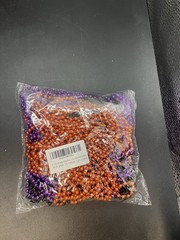 JULBEAR Bulk Halloween Beads Necklaces, 60 Pcs Mardi Gras Black Orange Purple