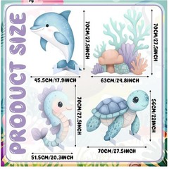Sea Turtle Seahorse Dolphin Decor