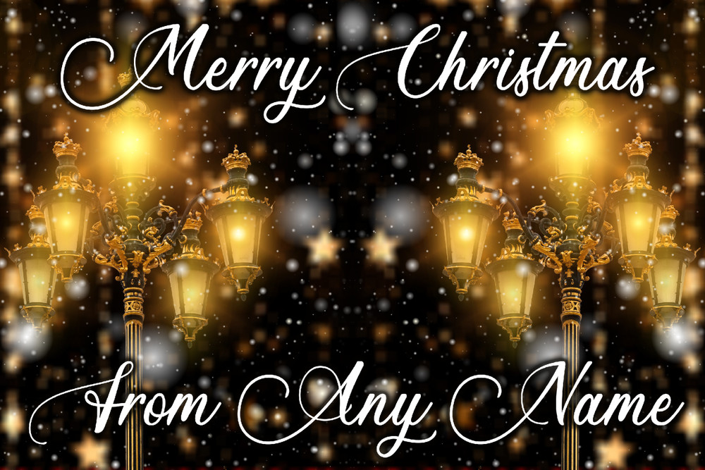 Big Poster Print Laminated Christmas Backdrop Scene Setter Any Bespoke Text