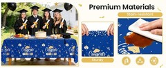 4 Pack Graduation Tablecloth Disposable, Graduation Decorations 2026, Gongrats