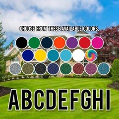 18” Alphabet Yard Sign Letters, Bebas Font, 26pc Yard Card Business, 52 Stakes