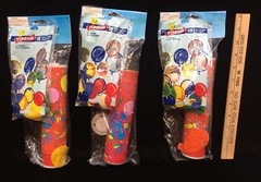 Easter Egg Vinyl Oblong Tablecloth 3 Balloon Pumps 54 Balloons Multi Colored