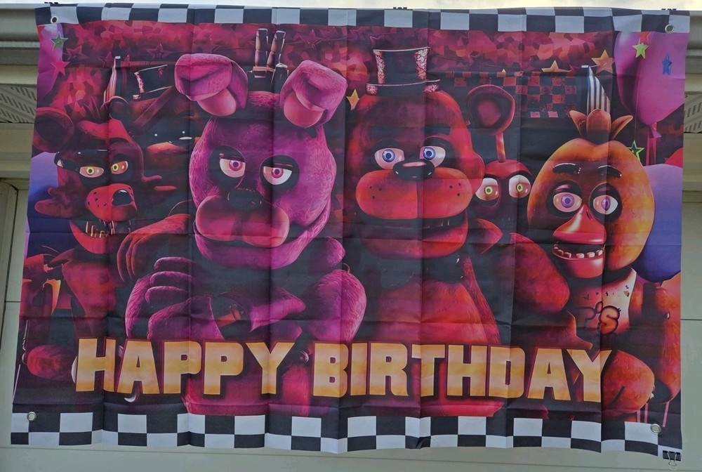 Five Nights At Freddy’s Birthday Banner 60”W x 40”L HUGE