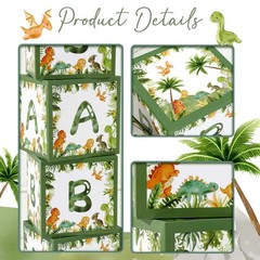 Dinosaur Baby Shower Decorations Box – Green Jungle Dinosaur Baby Boxes for B…