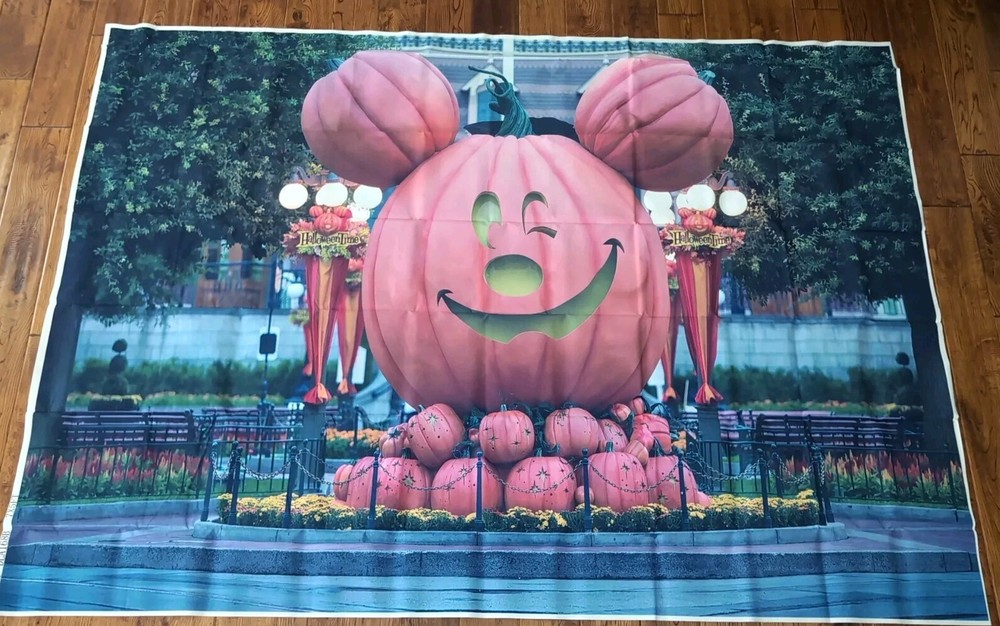 Halloween Pumpkin Mickey Mouse Party Background 7ft X 5ft Picture Backdrop New