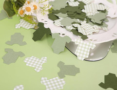 Green Bodysuit Confetti – Green Gingham Baby Shower Confetti,Baby Shower Decorat