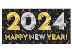 2024 Graduation New Years Scene Setter Wall Decoration Banner 3 pc 33 x 65