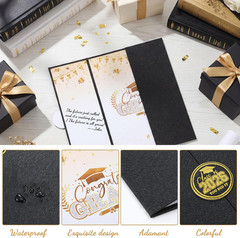 2026 Graduation Guestbook Alternative Black and Gold Guest Class of 2026 Congra