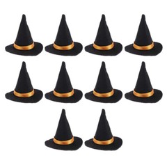 10Pcs Miniature Witch Hat Wine Bottle Caps Halloween Witch Hats Witch Decor