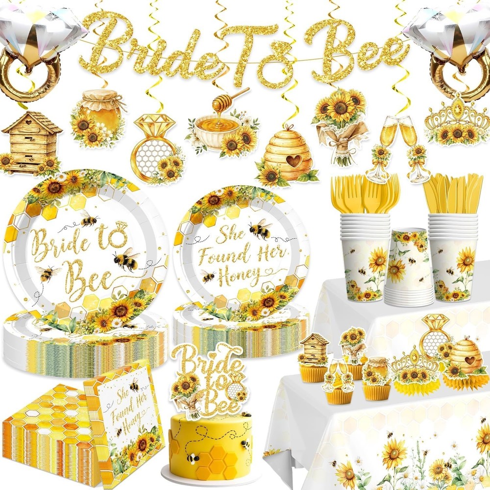 «She Found Her Honey/ Bride to Bee» Bridal Shower Decor Set NEW