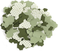 Green Bodysuit Confetti – Green Gingham Baby Shower Confetti,Baby Shower Decorat
