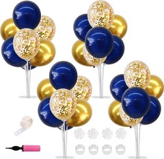 Versatile Navy Blue Gold Balloon Stand Kit – Perfect for Celebrations & Events