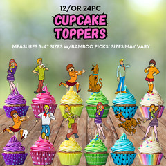 FREE CUSTOM SCOOBY DOO party supplies decoration balloons theme cupcake topper